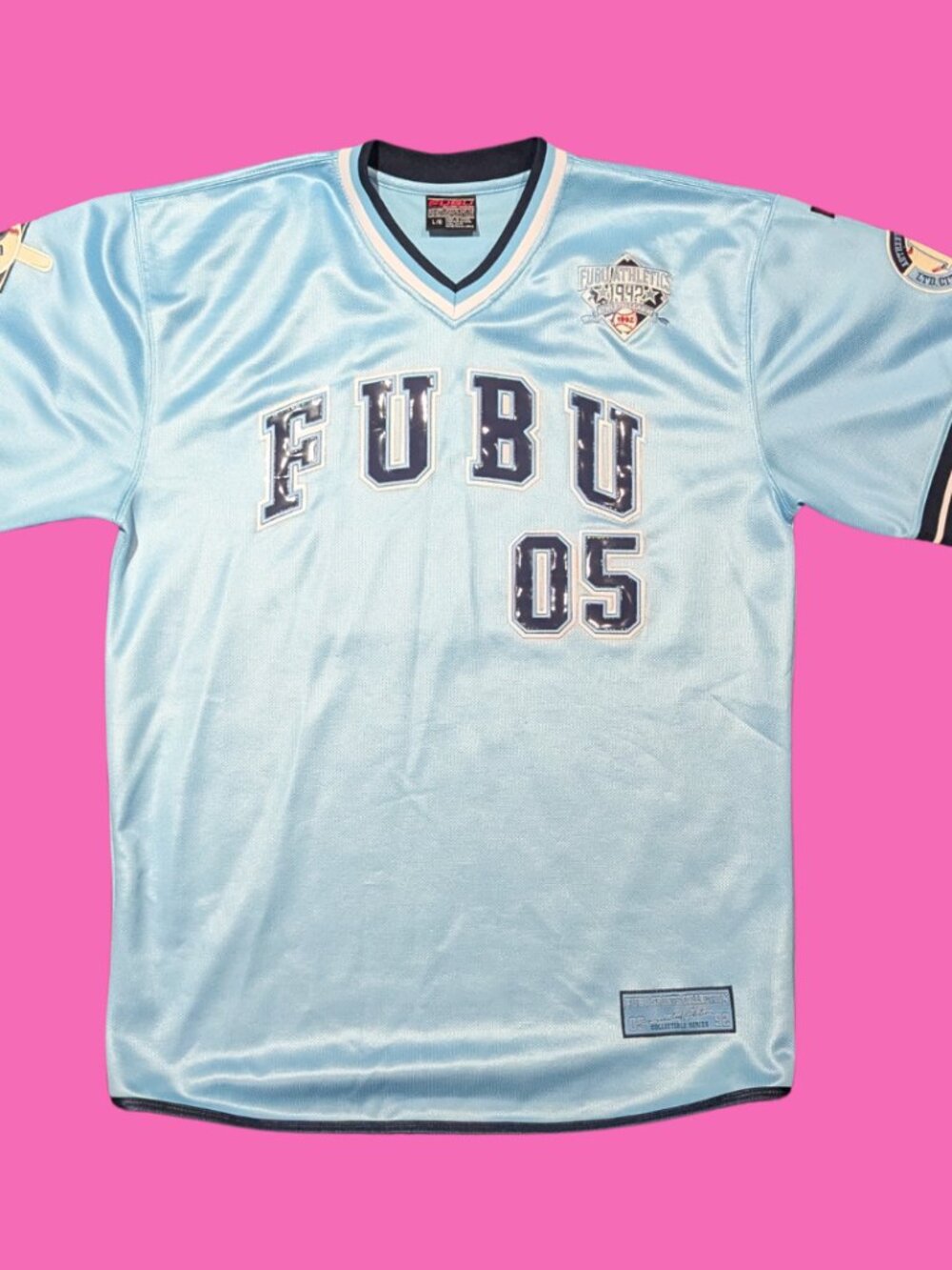 Vintage 1990's FUBU Sports Baseball Jersey Size L